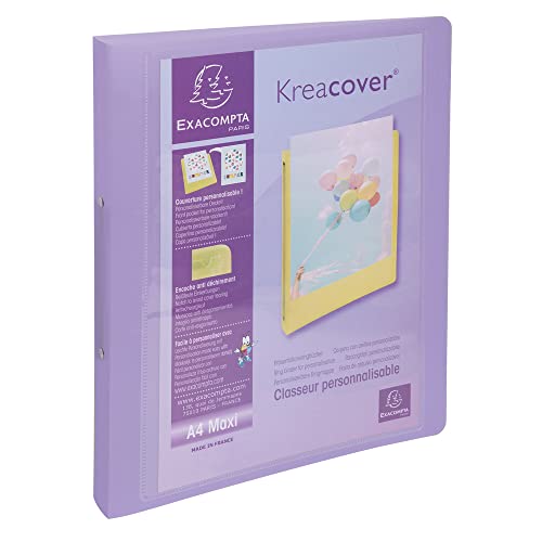Exacompta 54779E Ringbuch KreaCover aus flexiblem Kunststoff für DIN A4, 2-O Ring Mechanik 30 mm, Rücken 40 mm, Außenmaße 32 x 25 cm 1 Stück Zufallsfarbe Exacompta 54779E Ringbuch KreaCover aus flexiblem Kunststoff für DIN A4, 2-O Ring Mechanik 30 mm, Rücken 40 mm, Außenmaße 32 x 25 cm 1 Stück Zufallsfarbe von Exacompta