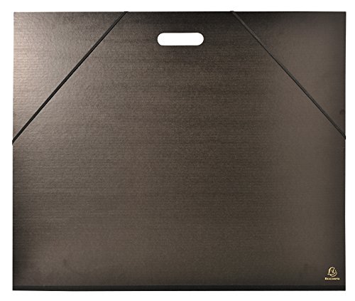 Exacompta 548900E Zeichenmappe (mit Gummizug und Griff für format 50 x 70 cm, Kraft) schwarz von Exacompta