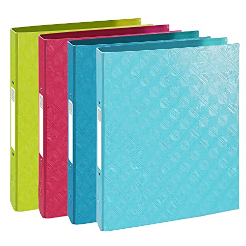 Exacompta 549220E Packung mit 4 Ringbücher 1928 mit Papier beschichtet, 32 x 26mm, für DIN A4, 2 Ringen, Rücken 40mm, 1 Pack, farbig sortiert Exacompta 549220E Packung mit 4 Ringbücher 1928 mit Papier beschichtet, 32 x 26mm, für DIN A4, 2 Ringen, Rücken 40mm, 1 Pack, farbig sortiert von Exacompta