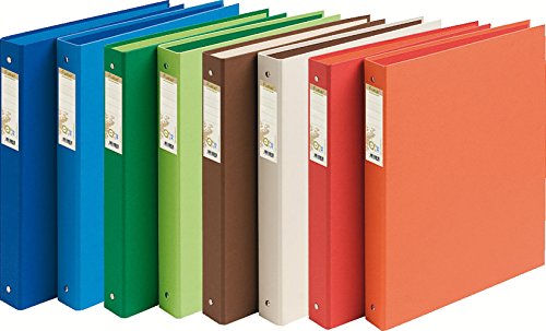 Exacompta 54980E Ringbuch (Recycling-Karton, 2 Ringe, Rücken 40mm, DIN A4) 10er Pack zufällige farben von Exacompta