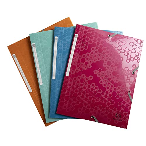 Exacompta 55210E 4er Pack Einschlagmappe Maia. Juris-Mappe aus extra starkem Recycling-Kunststoff mit 3 Innenklappen und 2 Gummizügen DIN A4 farbig sortiert Dokumentenmappe für Büro und Schule Exacompta 55210E 4er Pack Einschlagmappe Maia. Juris-Mappe aus extra starkem Recycling-Kunststoff mit 3 Innenklappen und 2 Gummizügen DIN A4 farbig sortiert Dokumentenmappe für Büro und Schule von Exacompta