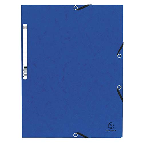 Exacompta 55300E Premium Eckspanner-Mappe. Aus extra starkem Colorspan-Karton DIN A4 mit 2 Gummizügen blau Sammelmappe Dokumentenmappe ideal für Büro und Schule Exacompta 55300E Premium Eckspanner-Mappe. Aus extra starkem Colorspan-Karton DIN A4 mit 2 Gummizügen blau Sammelmappe Dokumentenmappe ideal für Büro und Schule von Exacompta