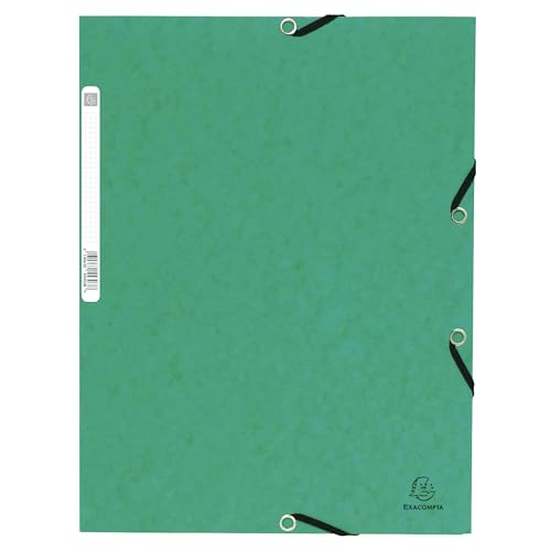 Exacompta 55303E 10er Pack Einschlagmappe. Aus extra starkem Colorspan-Karton DIN A4 mit 3 Klappen und Gummizügen grün Sammelmappe Dokumentenmappe ideal für Büro und Schule Exacompta 55303E 10er Pack Einschlagmappe. Aus extra starkem Colorspan-Karton DIN A4 mit 3 Klappen und Gummizügen grün Sammelmappe Dokumentenmappe ideal für Büro und Schule von Exacompta
