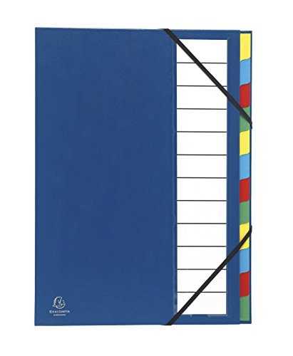 Exacompta 55342E Premium Ordnungsmappe Ordonator. Mit festem Einband für DIN A4 12 Fächer und 2 Gummizüge mit Indexfenster und dehnbarem Rücken Fächermappe Register-Mappe blau Exacompta 55342E Premium Ordnungsmappe Ordonator. Mit festem Einband für DIN A4 12 Fächer und 2 Gummizüge mit Indexfenster und dehnbarem Rücken Fächermappe Register-Mappe blau von Exacompta