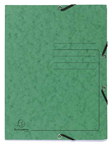 Exacompta 55403E Premium Einschlagmappe. Made in Germany. Aus extra starkem Colorspan-Karton mit 3 Innenklappen und 2 Gummizügen DIN A4 Juris-Mappe Sammelmappe für Büro und Schule grün, 1 Stück Exacompta 55403E Premium Einschlagmappe. Made in Germany. Aus extra starkem Colorspan-Karton mit 3 Innenklappen und 2 Gummizügen DIN A4 Juris-Mappe Sammelmappe für Büro und Schule grün, 1 Stück von Exacompta