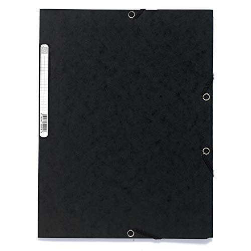 Exacompta 55501E Einschlagmappe. Aus extra starkem Colorspan-Karton DIN A4 mit 2 Gummizügen, 3 Klappen und Rückenschild schwarz Sammelmappe Dokumentenmappe Exacompta 55501E Einschlagmappe. Aus extra starkem Colorspan-Karton DIN A4 mit 2 Gummizügen, 3 Klappen und Rückenschild schwarz Sammelmappe Dokumentenmappe von Exacompta