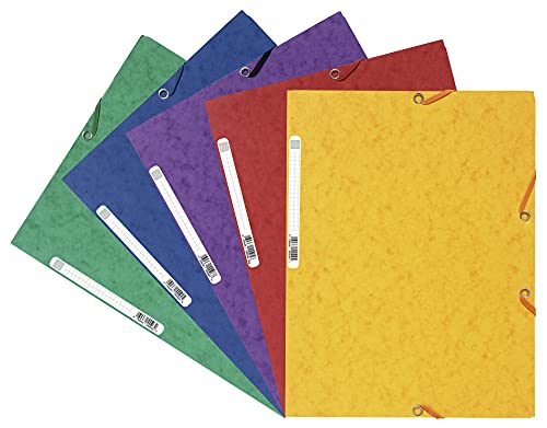 Exacompta 55515E 10er Pack Premium Einschlagmappe. Aus extra starkem Colorspan-Karton mit 3 Innenklappen und 2 Gummizügen DIN A4 farbig sortiert Sammelmappe Dokumentenmappe für Büro und Schule Exacompta 55515E 10er Pack Premium Einschlagmappe. Aus extra starkem Colorspan-Karton mit 3 Innenklappen und 2 Gummizügen DIN A4 farbig sortiert Sammelmappe Dokumentenmappe für Büro und Schule von Exacompta