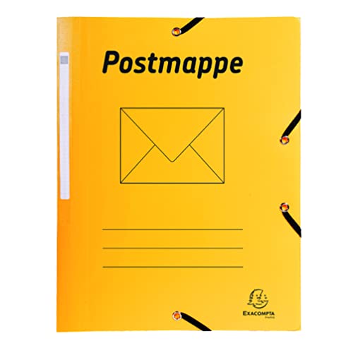 Exacompta 55849B Postmappe aus robustem Kunststoff mit 3 Innenklappen DIN A4 mit 2 Gummizügen gelb Juris-Mappe Sammelmappe Dokumentenmappe für Büro und Schule, gelb, 1 Stück Exacompta 55849B Postmappe aus robustem Kunststoff mit 3 Innenklappen DIN A4 mit 2 Gummizügen gelb Juris-Mappe Sammelmappe Dokumentenmappe für Büro und Schule, gelb, 1 Stück von Exacompta