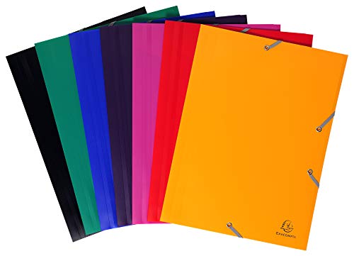 Exacompta 55900E 60er Pack Premium Einschlagmappe. Aus starkem Kunststoff DIN A4 mit 2 Gummizügen und 3 Klappen 1 Stück Zufallsfarbe Sammelmappe Dokumentenmappe ideal für Büro und Schule Exacompta 55900E 60er Pack Premium Einschlagmappe. Aus starkem Kunststoff DIN A4 mit 2 Gummizügen und 3 Klappen 1 Stück Zufallsfarbe Sammelmappe Dokumentenmappe ideal für Büro und Schule von Exacompta