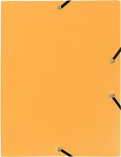 Exacompta 55909E Sammelmappe (3 Klappen, Gummizug, PP, blickdicht, A4) 1 Stück Orange von Exacompta