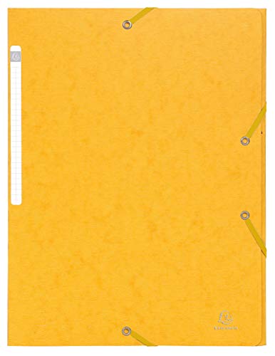 Exacompta 55959E Einschlagmappe Scotten. Aus extra starkem Colorspan-Karton DIN A4 mit 2 Gummizügen, 3 Klappen und Rückenschild gelb Sammelmappe Dokumentenmappe Exacompta 55959E Einschlagmappe Scotten. Aus extra starkem Colorspan-Karton DIN A4 mit 2 Gummizügen, 3 Klappen und Rückenschild gelb Sammelmappe Dokumentenmappe von Exacompta
