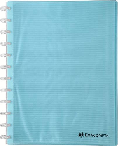 Exacompta 56277E 4er Pack Sichtmappe aus Kunststoff DIN A4 mit 20 Klarsichthüllen, 40 Sichten, perfekt für die Schule und das Büro Aktenhülle, Prospekthülle, farbig sortiert von Exacompta