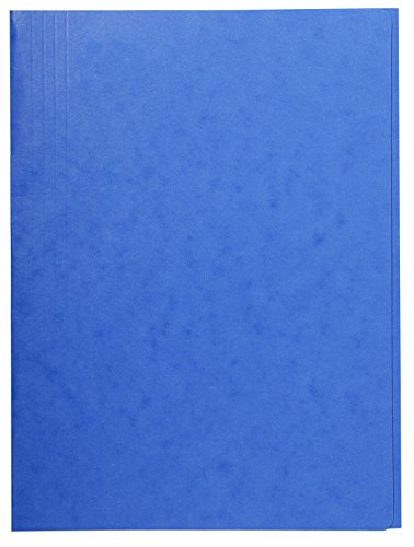 Exacompta 56407E 25er Pack Premium Einschlagmappe. Made in Germany. Aus extra starkem Colorspan-Karton mit 3 Innenklappen und 2 Gummizügen DIN A4 Juris-Mappe Sammelmappe für Büro und Schule blau von Exacompta