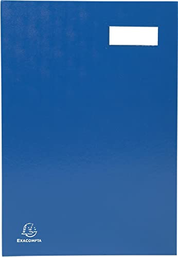 Exacompta 57022E Unterschriftenmappe (denhbarer Faltenrücken, 20 Fächer, Etikettenhalter) 1 Stück blau von Exacompta