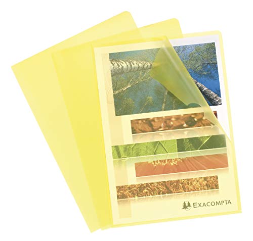 Exacompta 58529E 100er Pack PP-Kunststoff Aktenhüllen. Für DIN A4 transparent genarbt gelb oben und seitlich offen Plastikhülle Klarsichthülle für Büro und die mobile Organisation Exacompta 58529E 100er Pack PP-Kunststoff Aktenhüllen. Für DIN A4 transparent genarbt gelb oben und seitlich offen Plastikhülle Klarsichthülle für Büro und die mobile Organisation von Exacompta