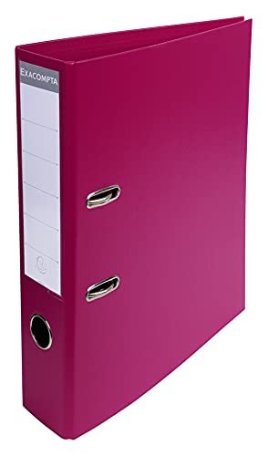 Exacompta - 58747E - 50 Aktenordner A4 Export - Flach verpackt - Rücken 70 mm - Mechanisch 75 mm - Außenmaße: 32 x 29 x 7 cm - A4-Ordner Farbe: Fuchsia von Exacompta