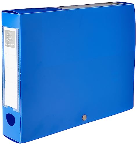 Exacompta 59632E Archivbox (mit Druckknopf, PP, Rücken 60mm, DIN A4) 1 Stück blau von Exacompta