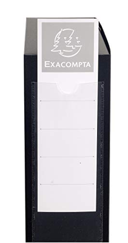 Exacompta 59831E Archivbox (mit Druckknopf, PP, Rücken 80mm, DIN A4) 1 Stück schwarz von Exacompta