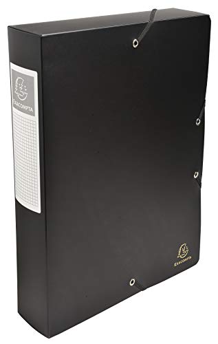 Exacompta 59881E Sammelbox OPAK mit Gummizug 80 mm breit aus blickdichtem Kunststoff mit Rückenschild für DIN A4 Archivbox Heftbox Dokumentenbox Zeichenbox schwarz Exacompta 59881E Sammelbox OPAK mit Gummizug 80 mm breit aus blickdichtem Kunststoff mit Rückenschild für DIN A4 Archivbox Heftbox Dokumentenbox Zeichenbox schwarz von Exacompta