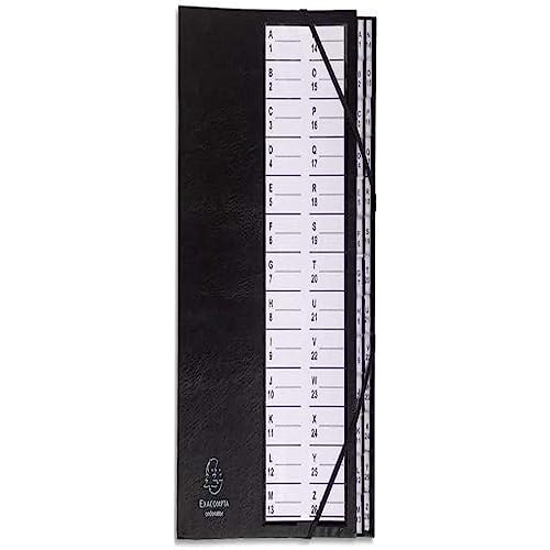 Exacompta 621765E Premium Ordnungsmappe Ordonator. Mit festem Einband für DIN A4 und 26 Fächern 1-26 und A-Z mit dehbarem Rücken, 2 Gummizügen, Etikettenhalter, Kartenreiter mit Lupeneffekt schwarz Exacompta 621765E Premium Ordnungsmappe Ordonator. Mit festem Einband für DIN A4 und 26 Fächern 1-26 und A-Z mit dehbarem Rücken, 2 Gummizügen, Etikettenhalter, Kartenreiter mit Lupeneffekt schwarz von Exacompta