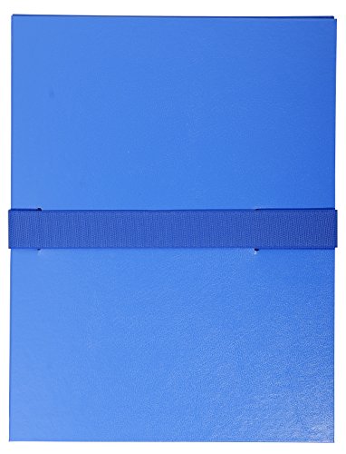 Exacompta 622E Dokumentenmappe (Balacroneinband, Klettverschlußband, Format DIN A4) 1 Stück blau von Exacompta