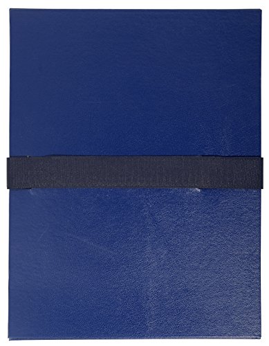 Exacompta 626E Dokumentenmappe (Balacroneinband, Klettverschlußband, Format DIN A4) 1 Stück dunkelblau von Exacompta