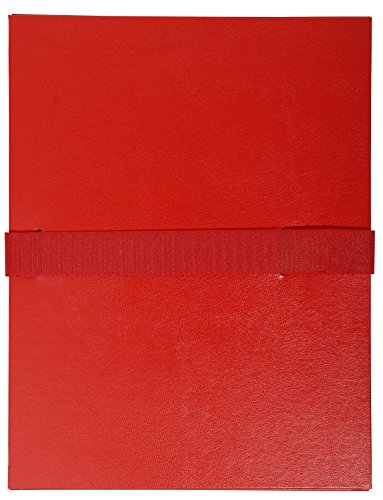 Exacompta 629E Dokumentenmappe (Balacroneinband, Klettverschlußband, Format DIN A4) 1 Stück rot von Exacompta