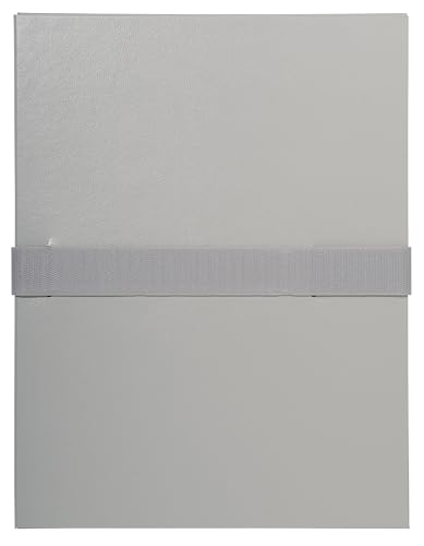 Exacompta 630E Dokumentenmappe (Balacroneinband, Klettverschlußband, Format DIN A4) 1 Stück grau von Exacompta