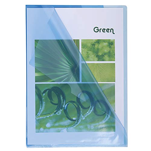 Exacompta 660525E 10er Pack PVC-Kunststoff Aktenhüllen. Für DIN A4 transparent glasklar blau oben und seitlich offen Plastikhülle Klarsichthülle für Büro und die mobile Organisation von Exacompta