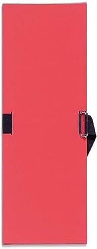 Exacompta 725E Dokumentenmappe DIN A4 mit dehnbarem Rücken bis zu 13 cm aus starkem Karton mit gefärbtem Stoffeinband rot ideal für Ihre Unterlagen und Dokumente von Exacompta