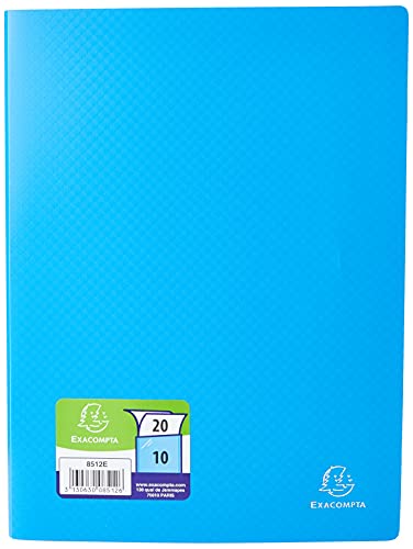 Exacompta 8512E Premium Sichtmappe aus blickdichten Kunststoff DIN A4 mit 10 Klarsichthüllen, 20 Sichten, perfekt für die Schule und das Büro Aktenhülle, Prospekthülle, blau Exacompta 8512E Premium Sichtmappe aus blickdichten Kunststoff DIN A4 mit 10 Klarsichthüllen, 20 Sichten, perfekt für die Schule und das Büro Aktenhülle, Prospekthülle, blau von Exacompta