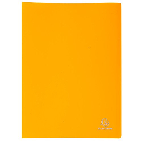 Exacompta 8519E Premium Sichtmappe aus blickdichten Kunststoff DIN A4 mit 10 Klarsichthüllen, 20 Sichten, perfekt für die Schule und das Büro Aktenhülle, Prospekthülle, gelb von Exacompta
