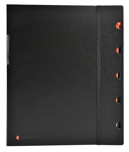 Exacompta 85334E 10er Pack Sichtmappe Exaview aus festem Kunststoff DIN A4 mit 30 Klarsichthüllen, 60 Sichten, Taben, Innentaschen für CD und Visitekarte, Aktenhülle, Prospekthülle, schwarz von Exacompta