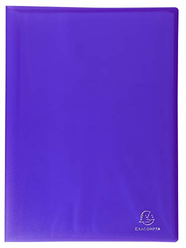 Exacompta 85366E Sichtmappe (Crystal Colours, PP, robust, 30 Hüllen (60 Ansichten) für Dokumente DIN A4) 4er Pack violett von Exacompta
