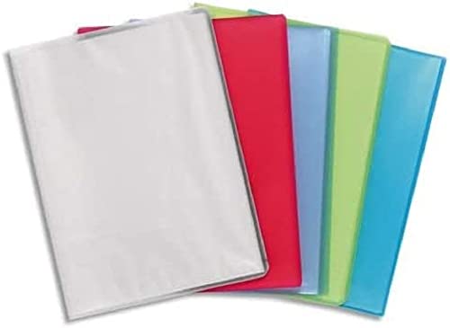 Exacompta 85469E 12er Pack Sichtmappe Chromaline aus extra starkem Kunststoff mit 40 Hüllen 80 Sichten für DIN A4 farbig sortiert perfekt für die Schule und das Büro Aktenhülle, Prospekthülle von Exacompta