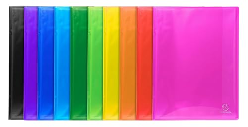 Exacompta 85570E 12er Pack Sichtmappen Iderama aus mittelfesten Kunststoff DIN A4 50 Klarsichthüllen, 100 Sichten farbig sortiert Aktenhülle Prospekthülle Exacompta 85570E 12er Pack Sichtmappen Iderama aus mittelfesten Kunststoff DIN A4 50 Klarsichthüllen, 100 Sichten farbig sortiert Aktenhülle Prospekthülle von Exacompta