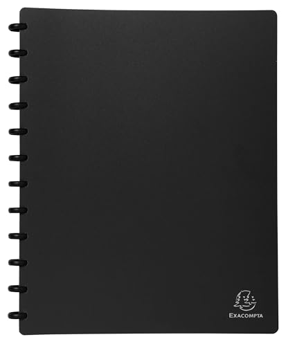 Exacompta 86351E 4er Pack Ringmappe mit 30 abnehmbaren genarbten Hüllen, 60 Ansichten für DIN A4 mit 6 Trennblättern schwarz Spiralmappe Ringbuchmappe Aktenhülle Exacompta 86351E 4er Pack Ringmappe mit 30 abnehmbaren genarbten Hüllen, 60 Ansichten für DIN A4 mit 6 Trennblättern schwarz Spiralmappe Ringbuchmappe Aktenhülle von Exacompta
