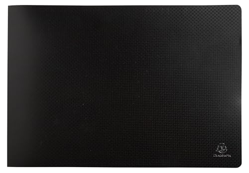 Exacompta 86530E 5er Pack Opak Sammelmappe aus halbsteifem Polypropylen mit 20 Kristalltaschen für DIN A3 Dokumentenmappe, Schwarz von Exacompta