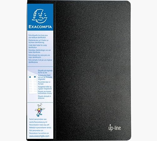 Exacompta 88401E Sichtmappe up-line aus Festem PP 800µ mit 10 Hüllen und etikett auf 3 Seiten für DIN A4 schwarz Perfekt für die Schule und das Büro Aktenhülle Prospekthülle Exacompta 88401E Sichtmappe up-line aus Festem PP 800µ mit 10 Hüllen und etikett auf 3 Seiten für DIN A4 schwarz Perfekt für die Schule und das Büro Aktenhülle Prospekthülle von Exacompta