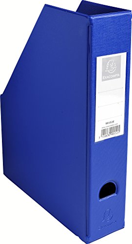 Exacompta 90152E Stehsammler (aus festem PVC mit aufgeklebtem Etikettenhalter und Griffloch, Rücken 70 mm) 1 Stück, dunkelblau von Exacompta