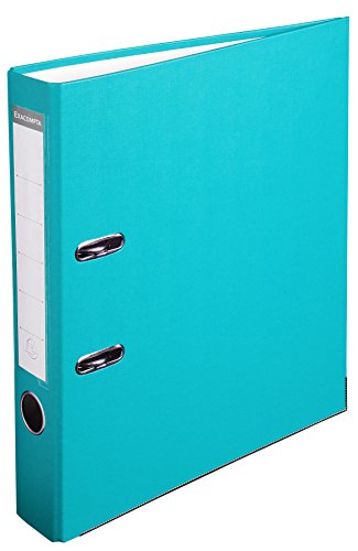 Exacompta 915413B Kunststoff-Ordner 5 cm schmal DIN A4 Kunststoffbezug außen Papierbezug innen Rückenschild austauschbar Ringordner Aktenordner Briefordner Büroordner Plastikordner hellgrün von Exacompta