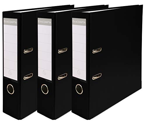 Exacompta 918401SE 3er Pack Kunststoff-Ordner. Made in Germany. Kunststoffbezug außen und Papierbezug innen 8 cm breit DIN A4 MAXI schwarz Ringordner Aktenordner Briefordner Büroordner Exacompta 918401SE 3er Pack Kunststoff-Ordner. Made in Germany. Kunststoffbezug außen und Papierbezug innen 8 cm breit DIN A4 MAXI schwarz Ringordner Aktenordner Briefordner Büroordner von Exacompta