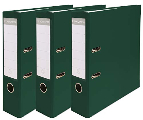 Exacompta 918405SE 3er Pack Kunststoff-Ordner. Made in Germany. Kunststoffbezug außen und Papierbezug innen 8 cm breit DIN A4 MAXI dunkelgrün Ringordner Aktenordner Briefordner Büroordner Exacompta 918405SE 3er Pack Kunststoff-Ordner. Made in Germany. Kunststoffbezug außen und Papierbezug innen 8 cm breit DIN A4 MAXI dunkelgrün Ringordner Aktenordner Briefordner Büroordner von Exacompta