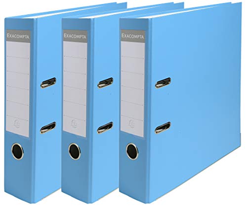 Exacompta 918412SE 3er Pack Kunststoff-Ordner. Made in Germany. Kunststoffbezug außen und Papierbezug innen 8 cm breit DIN A4 MAXI hellblau Ringordner Aktenordner Briefordner Büroordner Exacompta 918412SE 3er Pack Kunststoff-Ordner. Made in Germany. Kunststoffbezug außen und Papierbezug innen 8 cm breit DIN A4 MAXI hellblau Ringordner Aktenordner Briefordner Büroordner von Exacompta