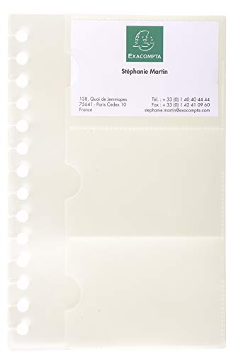 Exacompta 85034E 10er Pack Visitenkartenhüllen für 75034E 3 Visitenkarten pro Seite 19x12,5cm glasklar Exacompta 85034E 10er Pack Visitenkartenhüllen für 75034E 3 Visitenkarten pro Seite 19x12,5cm glasklar von Exacompta