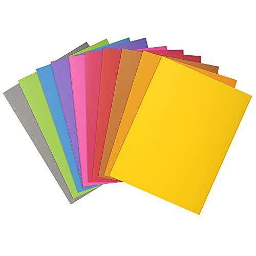 Exacompta - Art.-Nr. 210500E – Karton mit 10 Packungen mit je 50 festen Mappen Rock''S 210 g/m² in leuchtenden Farben – PEFC™-zertifizierte Mappen – Maße 24 x 32 cm für DIN A4-10 verschiedene Farben von Exacompta