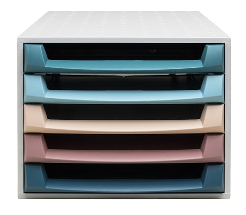 Exacompta - Art.-Nr. 221606D – The Box Skandi – Box mit 5 offenen Schubladen für A4+ Dokumente – Außenmaße: 38,70 x 28,4 x 21,8 cm – verschiedene Farben Exacompta - Art.-Nr. 221606D – The Box Skandi – Box mit 5 offenen Schubladen für A4+ Dokumente – Außenmaße: 38,70 x 28,4 x 21,8 cm – verschiedene Farben von Exacompta