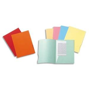 Exacompta - Art.-Nr. 332006E – Karton mit 5 Packungen mit je 50 Schnellhefter mit 2 Klappen SUPER 210 g/m² – Pastellfarben – PEFC™-zertifizierte Mappen – Maße: 24 x 32 cm für Dokumente DIN A4 von Exacompta