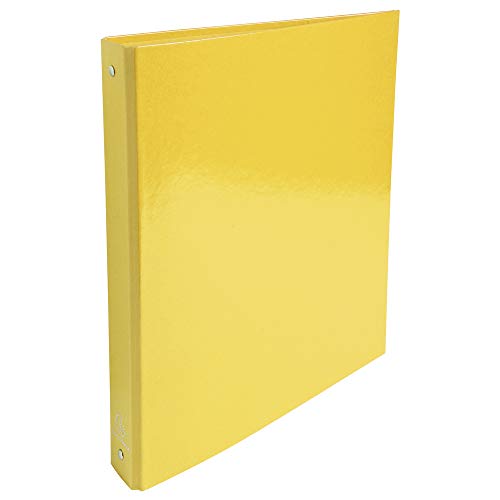 Exacompta - Art.-Nr. 519299E - Karton mit 10 starren Ordnern Iderama - 4 runde Ringe Durchmesser 30 mm - Rücken 40 mm - Außenmaße 32 x 26 cm - Format A4 - Farbe: gelb von Exacompta