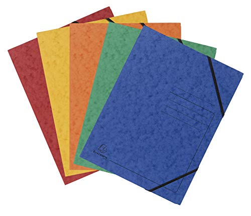 Exacompta - Kartonmappen mit Gummizug - 25 Mappen - A4 - 5 Farben - Glanzkarton 355 g/m² - Maße 24 x 32 cm Exacompta - Kartonmappen mit Gummizug - 25 Mappen - A4 - 5 Farben - Glanzkarton 355 g/m² - Maße 24 x 32 cm von Exacompta